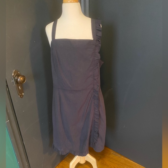 Modcloth NWOT Ready to Ruffle Dress | 12 | Navy - Picture 4 of 5